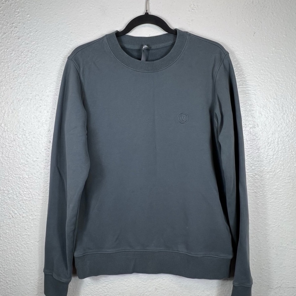 Vuori Cypress Crew Pullover Men’s S Smoked Beryl French Terry Sweatshirt V255